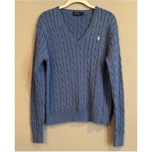 Ralph Lauren Blue V-Neck Sweater